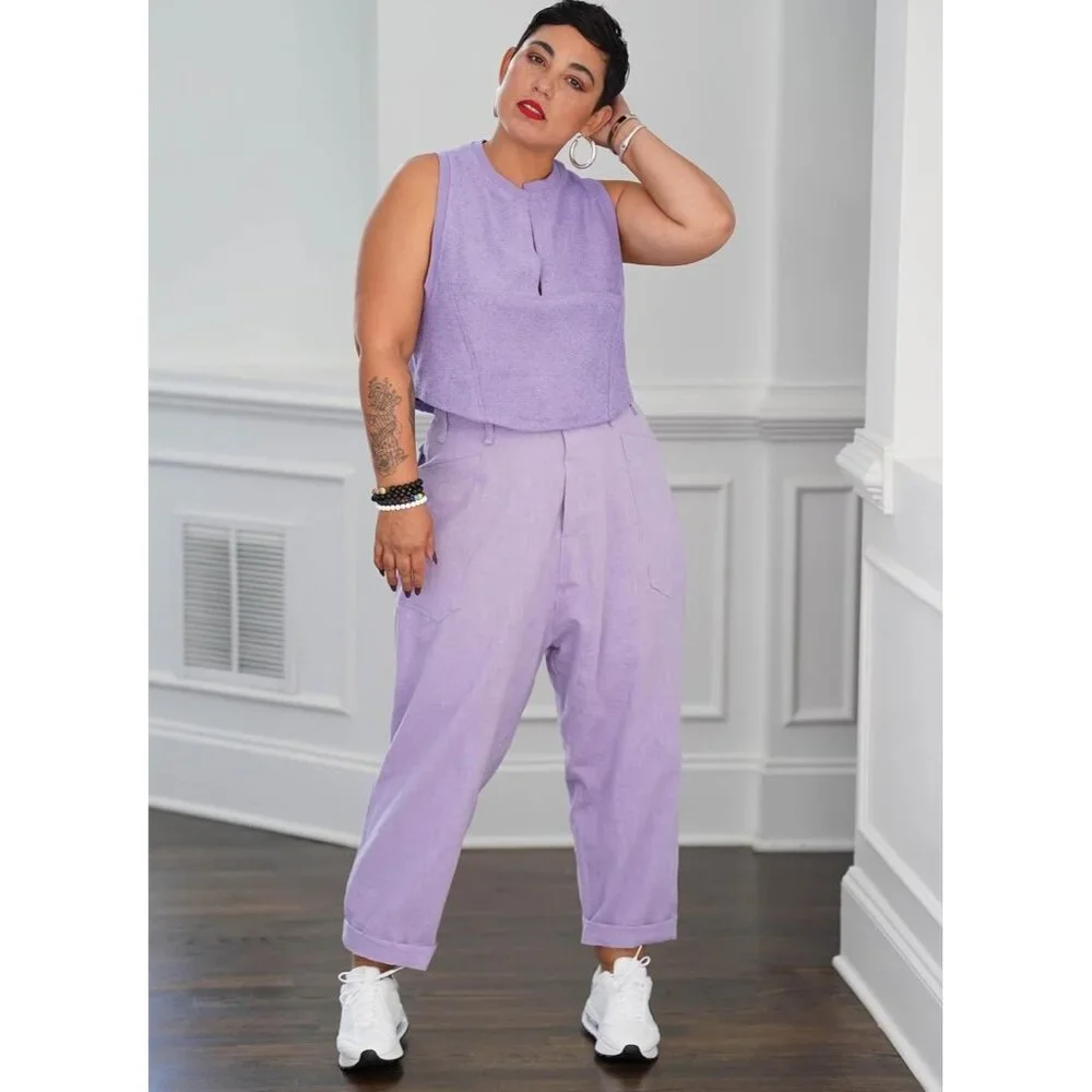 Simplicity S9754 Sewing Pattern Misses 16-26 Multi Tank Top Cargo Pants Uncut